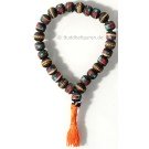 Mala Horn mit Steinen besetzt dunkel 8 mm